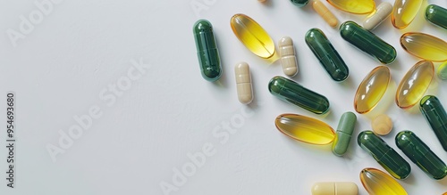 Green and yellow pills or c...