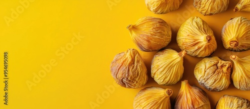 Dried figs on a colored bac...