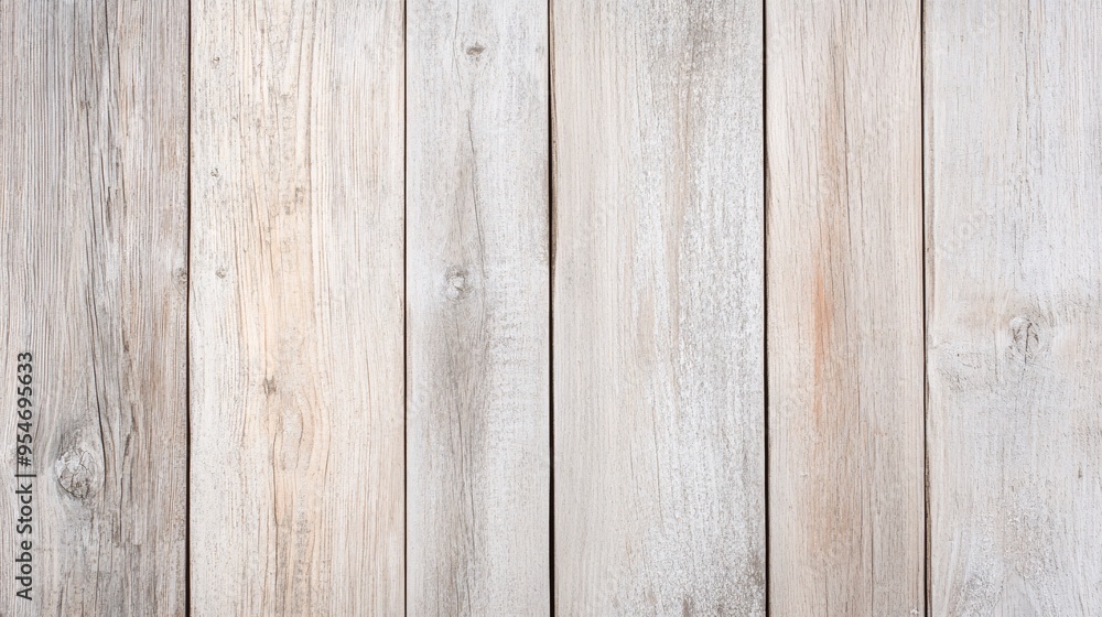 Fototapeta premium Textured wooden planks in light shades for a rustic and natural backdrop.