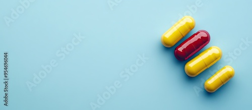 Red and yellow pills or cap...
