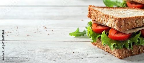 Delicious and fresh sandwic...