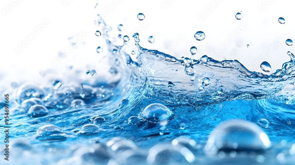 Blue Water Splash & Bubbles - Freshness & Purity Blue Water Splash & Bubbles - Freshness & Purity