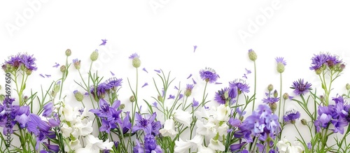 Close up of white and purpl...