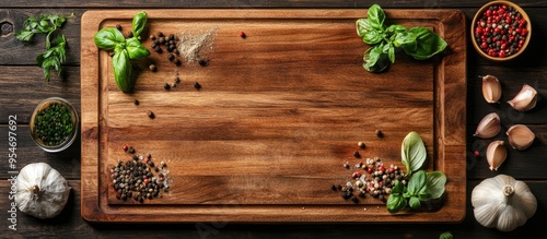 Wooden cutting board featur...