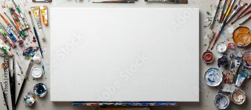 Top view of an artist s art...