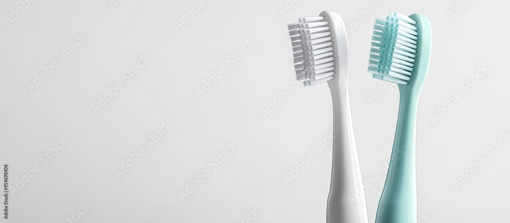 Toothbrush set against a white background. with copy space image. Place for adding text or design Toothbrush set against a white background. with copy space image. Place for adding text or design