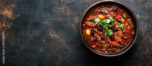 Chili con carne a generous ...