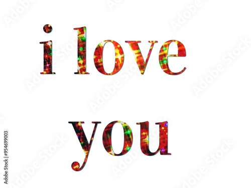 word concept, I love you 