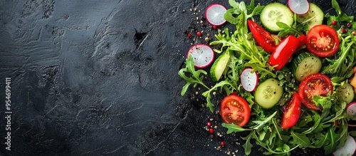 Vegetable salad tomato cucu...
