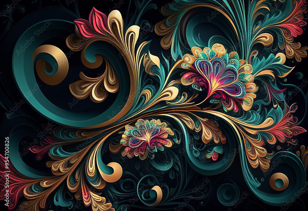 a flowing and organic composition of whimsical paisley motifs dances across the canvas with intricate elegance, the intricate patterns unfolding against a sophisticated backdrop a flowing and organic composition of whimsical paisley motifs dances across the canvas with intricate elegance, the intricate patterns unfolding against a sophisticated backdrop