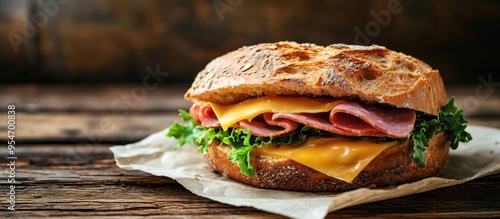 Delicious and fresh ham and...