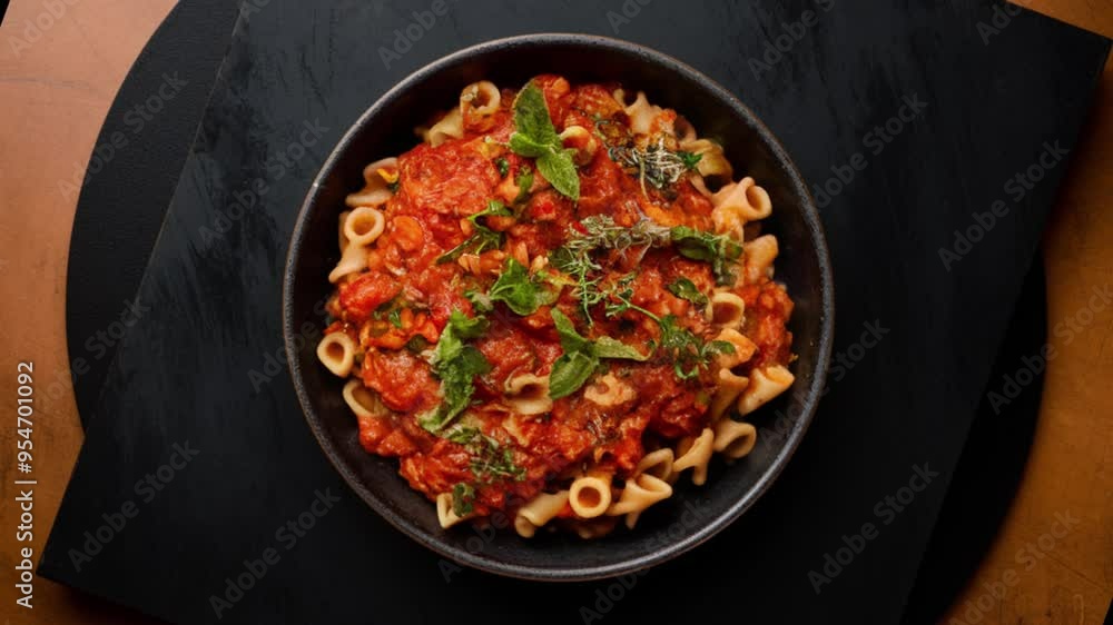Pasta in a frying pan Pasta in a frying pan