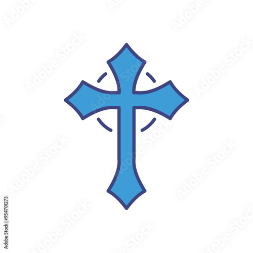 Cross icon vector stock illustration