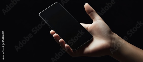 Hand gripping a mobile smar...