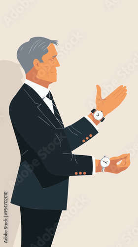 Businessman Using Hypnotic Watch to Control and Manipulate Employee or Client