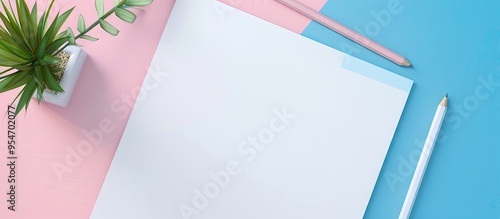 Top view of a blank A4 pape...