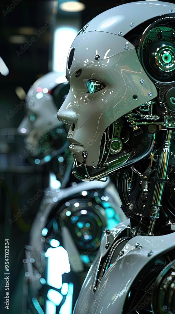 Fototapeta premium Symbiosis: The Future of Humanoid Robotics