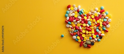 A heart formed from tablets...
