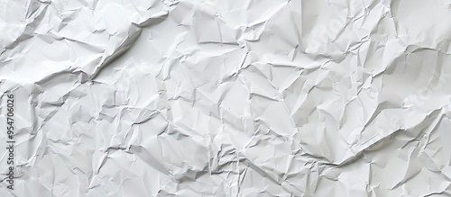 Blank white crumpled and cr...