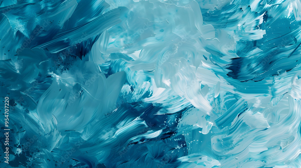 Cyan random painted background Cyan random painted background