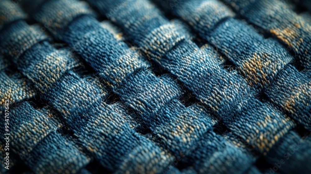 Close-up Macro Shot of Tight Denim Fibers Creating a Rugged and Durable Texture Close-up Macro Shot of Tight Denim Fibers Creating a Rugged and Durable Texture