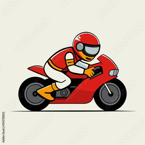 moto racr vector illustration