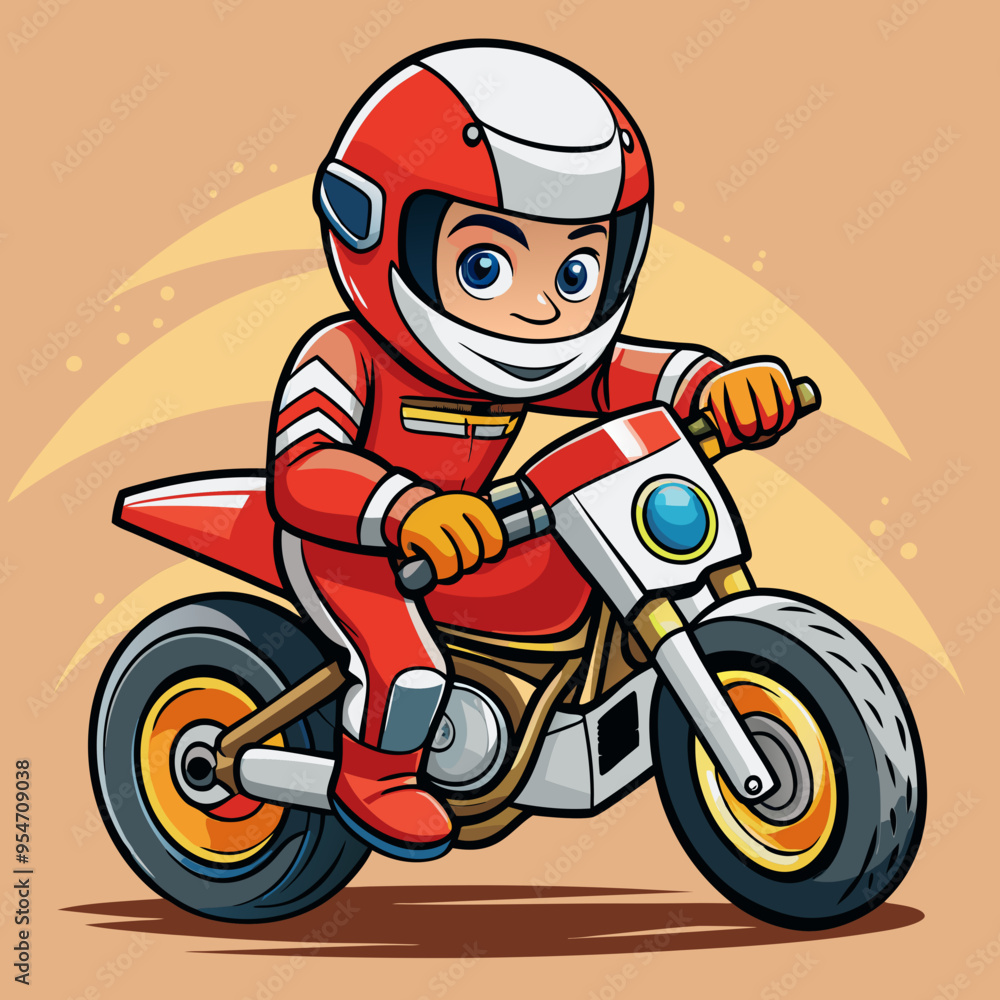 Obraz premium moto racr vector illustration
