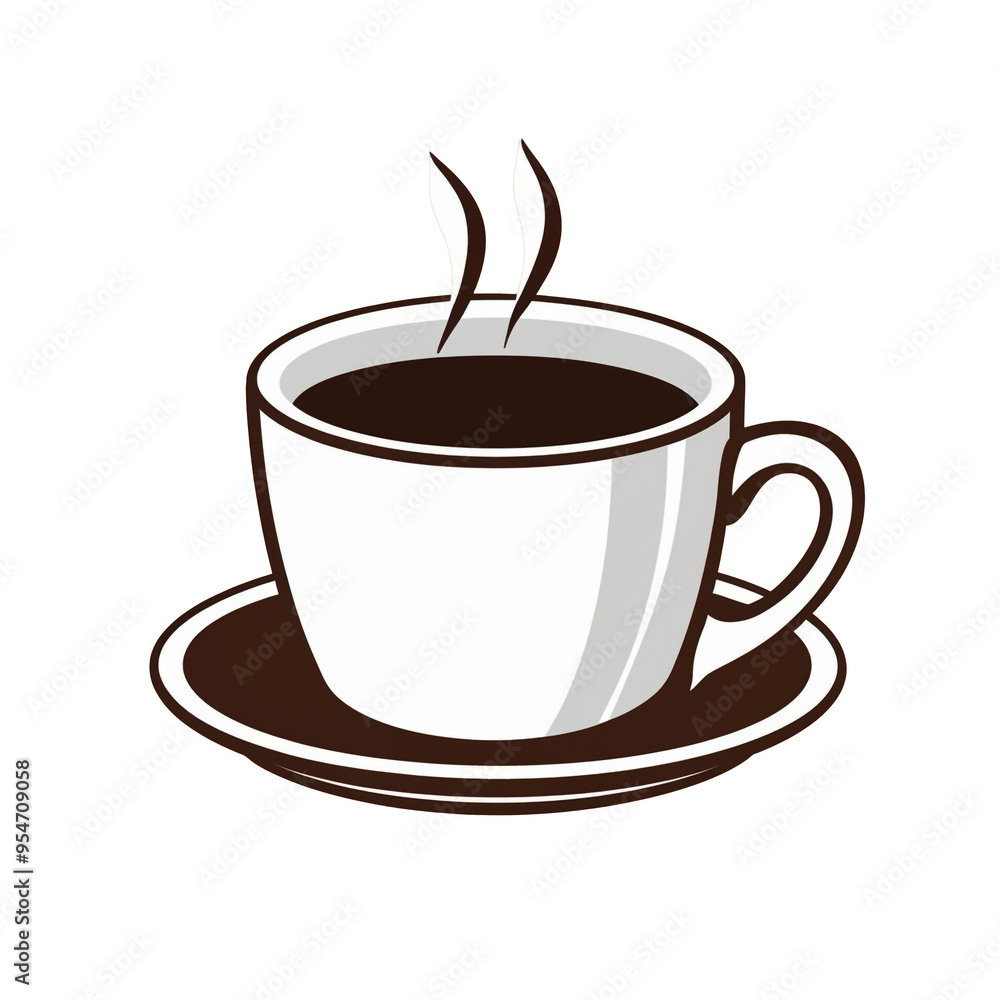 vector illustration of a single cup of coffee vector illustration of a single cup of coffee
