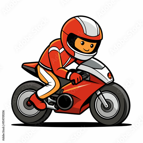 moto racr vector illustration