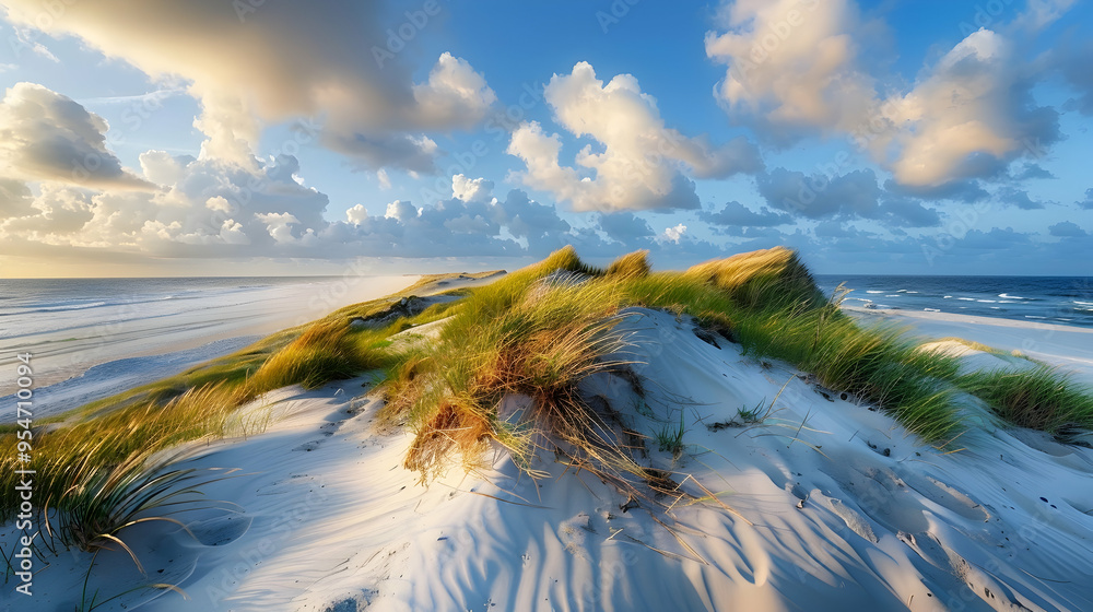 Dune landscape at the North Sea coast on Sylt, Schleswig-Holstein, Germany Dune landscape at the North Sea coast on Sylt, Schleswig-Holstein, Germany