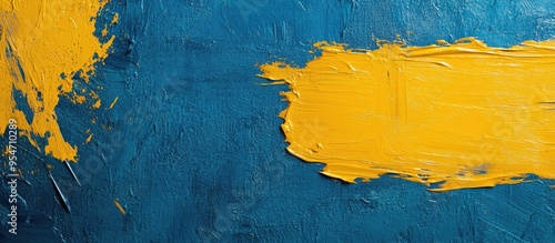 Yellow paint texture on a b...