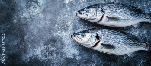 Raw sea bass fish Preparing...