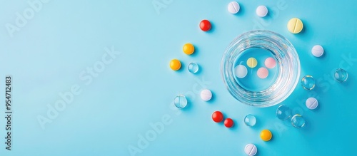 Colorful pills alongside a ...