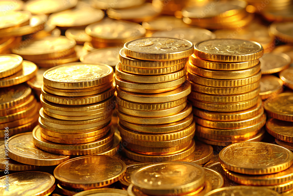 Pile of gold coins