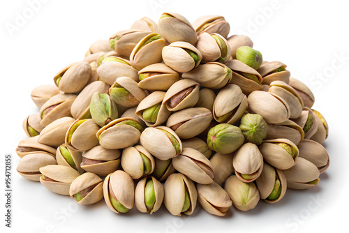 Wallpaper Mural Pile of Pistachio nuts, isolated on white background. Clipping path Torontodigital.ca