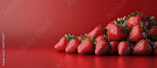 Stripes of strawberries. wi...