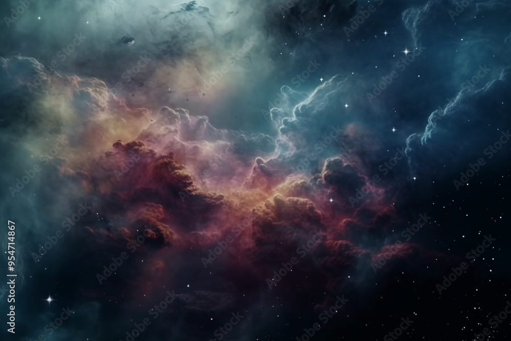 Fototapeta premium Universe with Stars, Constellations, and Galaxies Capturing the Vast and Stunning Beauty of the Cosmos