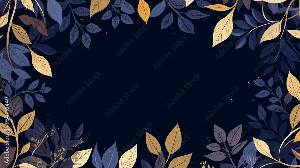 Vector foliage pattern frame Vector foliage pattern frame