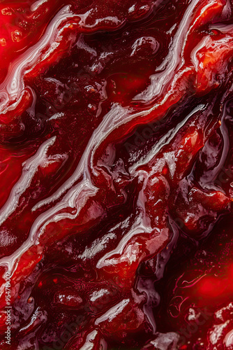 thick dark red jam texture