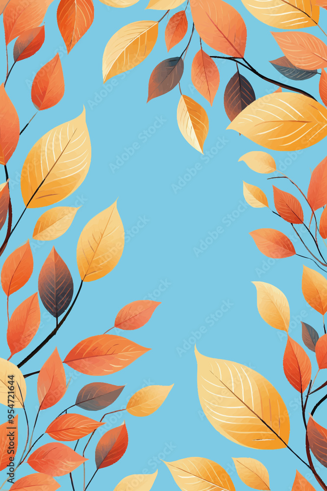 Vector foliage pattern frame Vector foliage pattern frame