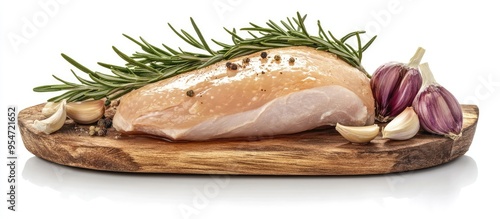 Raw chicken breast fillet o...