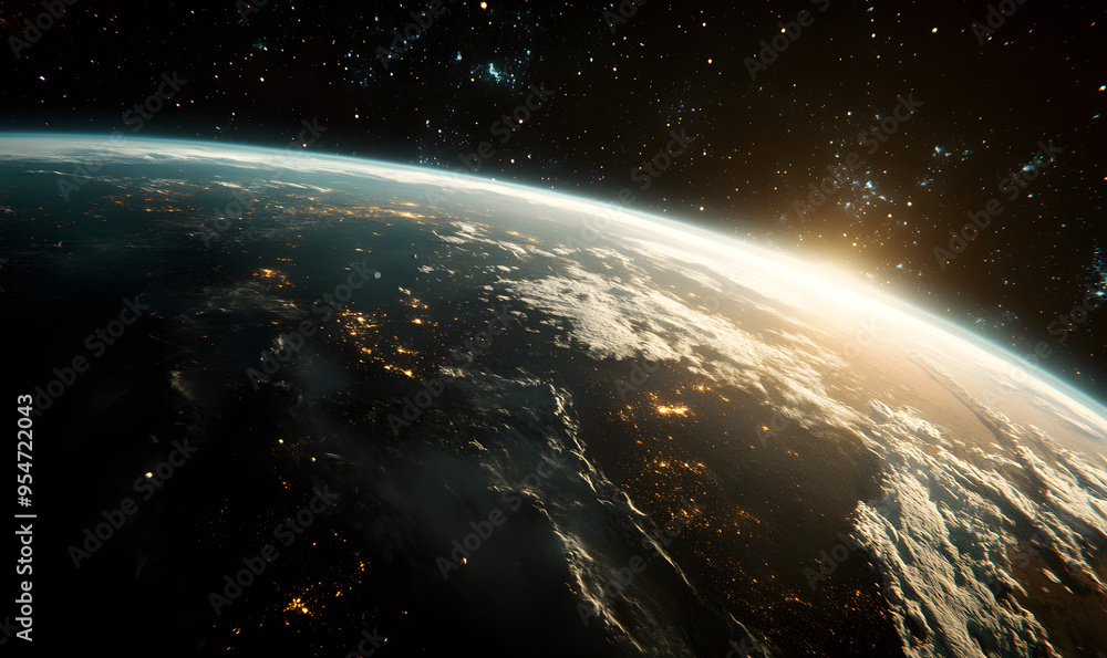 Obraz premium Space photography, spectacular Earth.