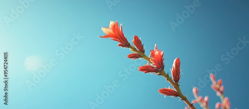 Single flower at the tip of...