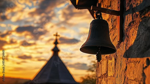 Wallpaper Mural bell tower featuring a bell from a rural church Torontodigital.ca