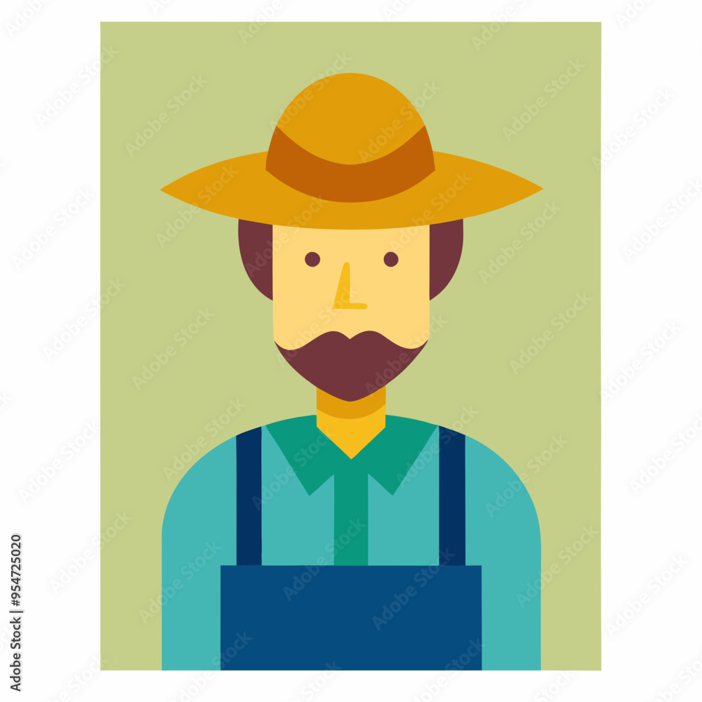 cartoon vector illustration of farmer cartoon vector illustration of farmer
