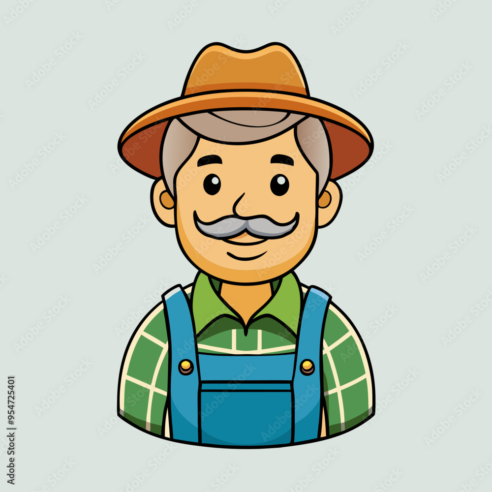 cartoon vector illustration of farmer cartoon vector illustration of farmer