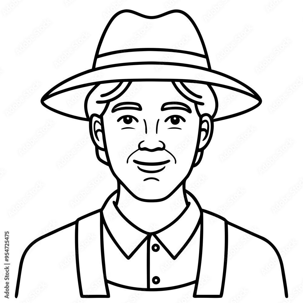 cartoon vector illustration of farmer cartoon vector illustration of farmer