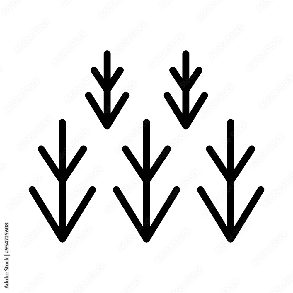 Grass icon in thin line style vector illustration graphic design Grass icon in thin line style vector illustration graphic design
