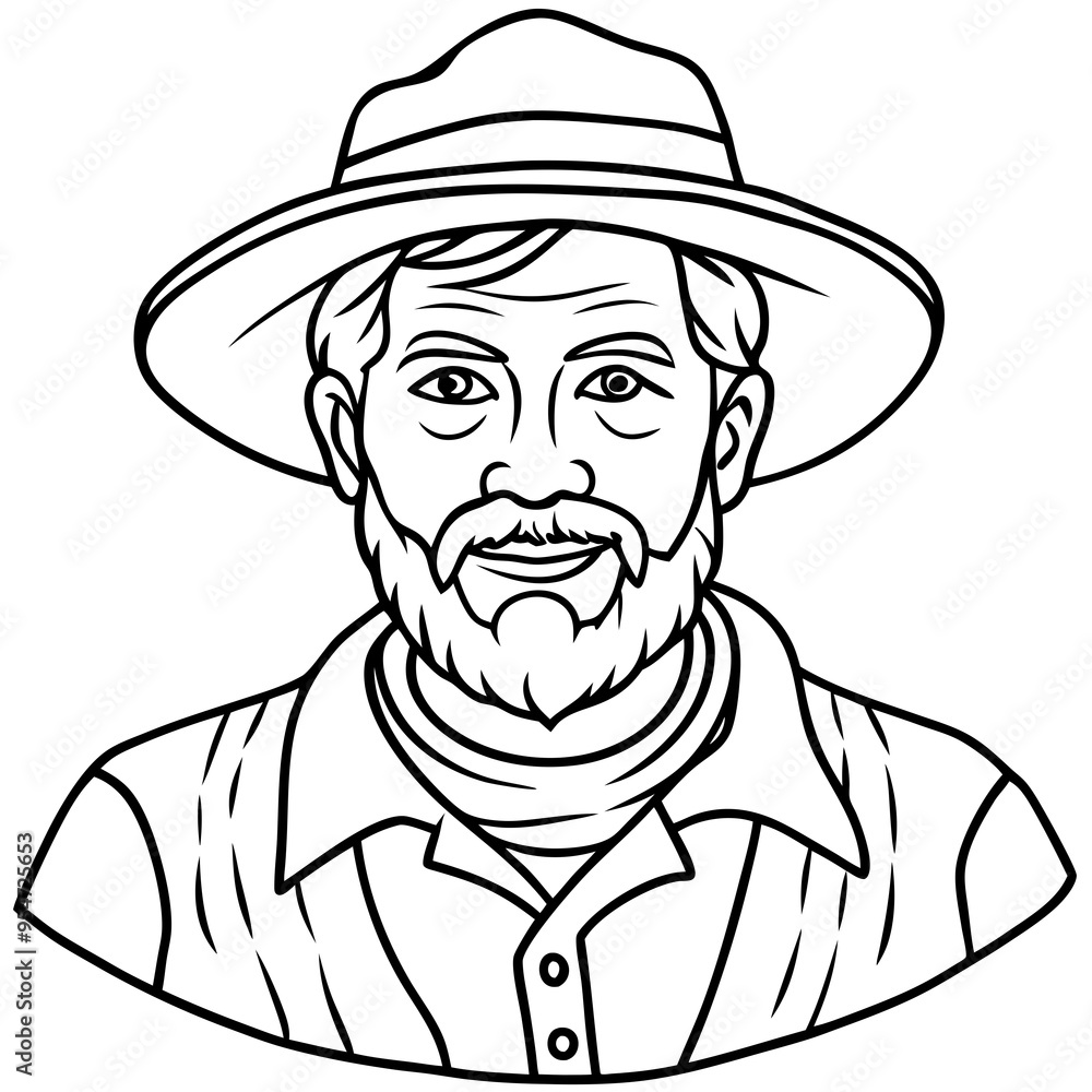 cartoon vector illustration of farmer cartoon vector illustration of farmer