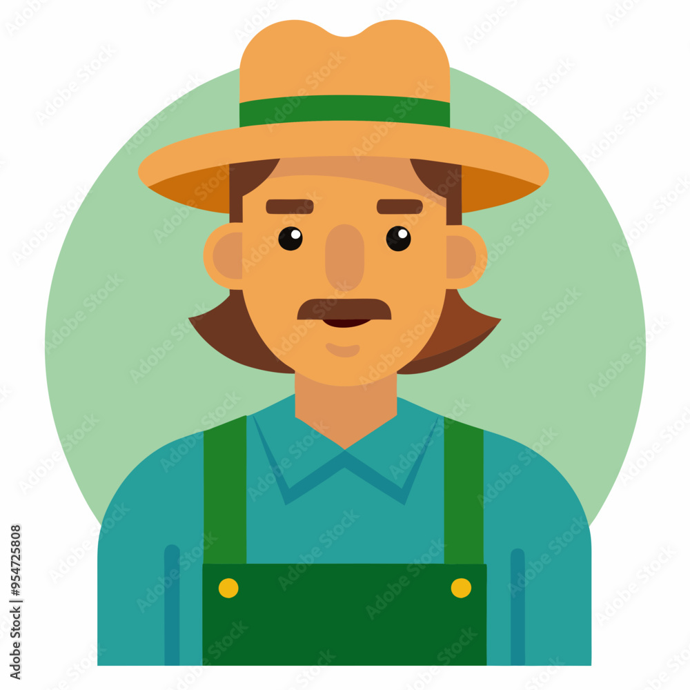 cartoon vector illustration of farmer cartoon vector illustration of farmer